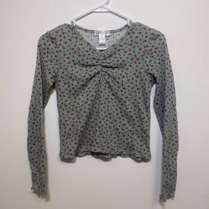 Selling beautiful white dawn flower printed top!